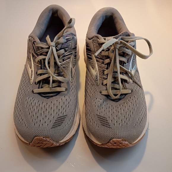 Brooks Shoes - Brooks Adrenaline GTS 19 Womens Running Shoes Gray Purple 1202841B060 Medium B 9